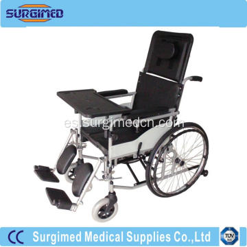 Transfer silla de ruedas plegable ligera para embarazadas mayores discapacitadas